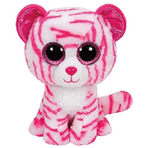 TY - Beanie Boos Asia, tigre, 23 cm, color blanco / rosa