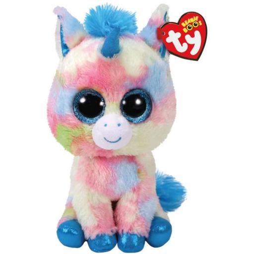 TY- Beanie Boo's Blitz, unicornio, Color azul, 23 cm  [1]