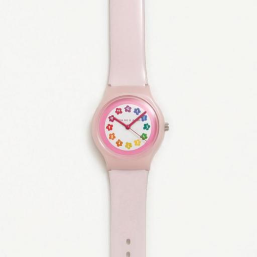 Reloj Pequeño Fip rosa esfera flores [0]