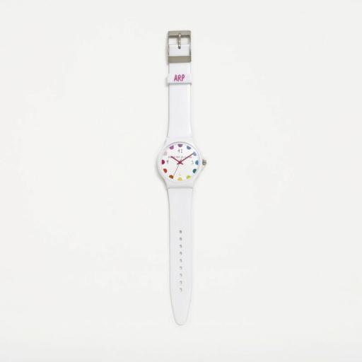 Reloj Grande flip Blanco esfera topos [1]