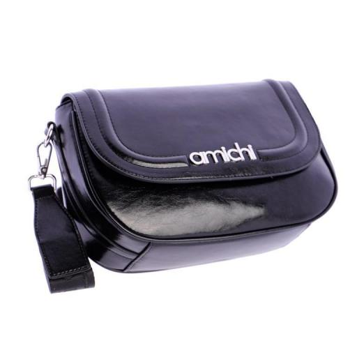 Bolso bandolera con solapa Amichi negro [1]