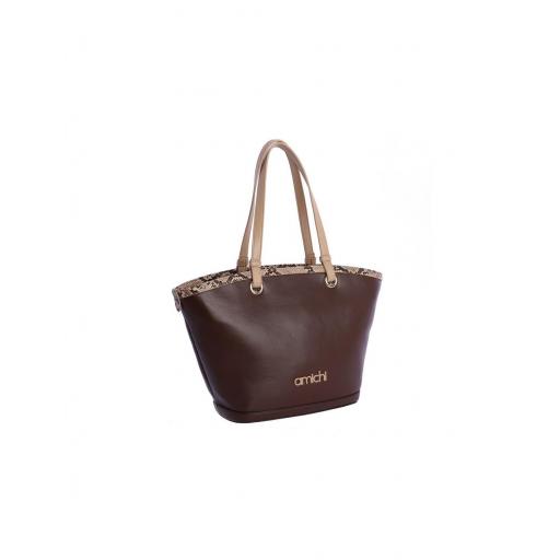 Bolso shopper marron Amichi [2]