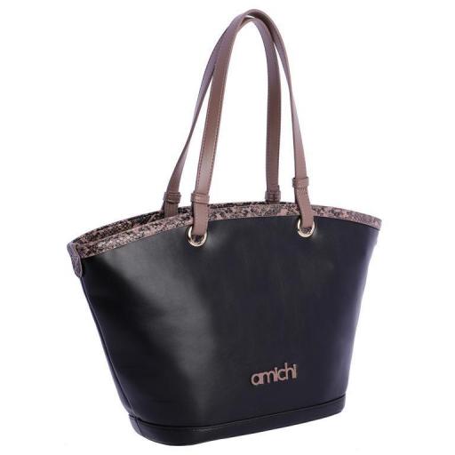 Bolso shopper Amichi negro [0]