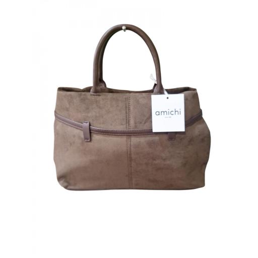 Bolso de mano Amichi Ante Marron 