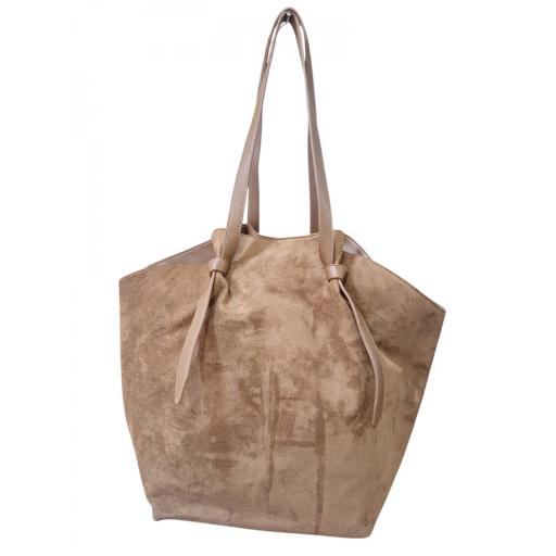Bolso Shopper Amichi Ante Camel con Neceser a juego [1]