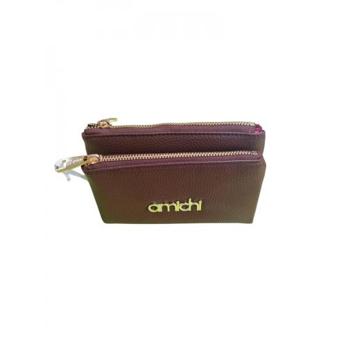 Monedero Grande 2 departamentos Amichi Burdeos