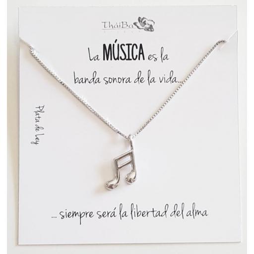 Collar Plata Nota Musical [0]