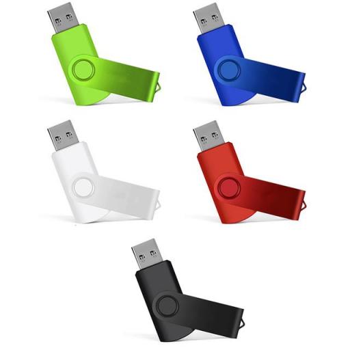 Llavero con Memoria USB mas Adaptador para movil tipo C o Micro USB varios colores [1]
