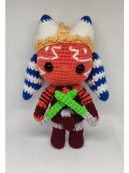 Ahsoka Tano tejido a crochet, hecho a mano peluche amigurumi star wars