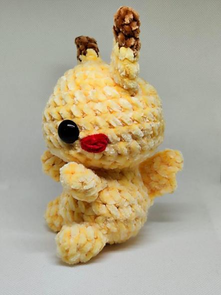 Pikachu Pokémon lana suave hecho a mano peluche amigurumi crochet  [1]