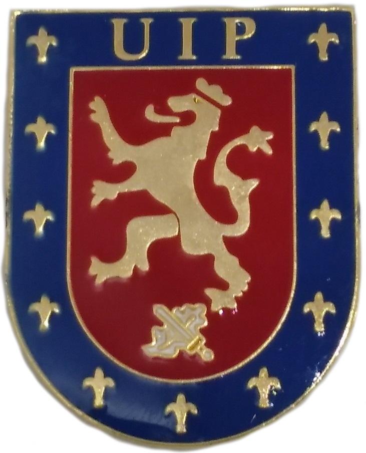 Policía Nacional CNP Unidad de Intervención Policial UIP placa metálica de pecho badge