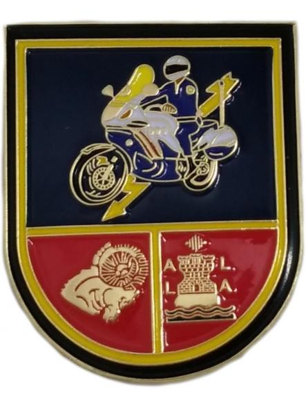 Policía Nacional CNP patrulla de motos Rayos Alicante placa metálica de pecho badge [0]