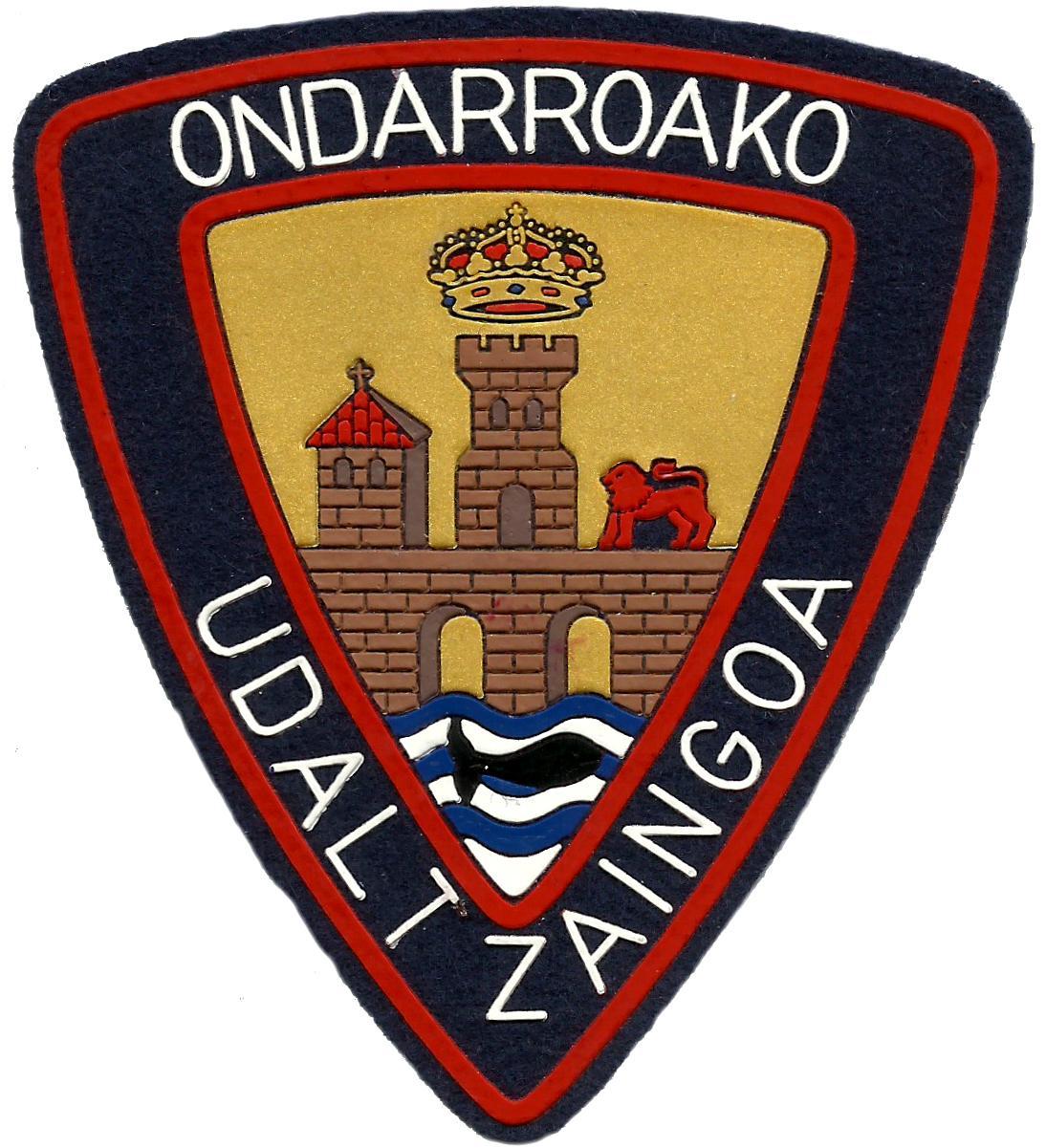 Policía Municipal Udaltzaingoa Ondarroa parche insignia emblema distintivo