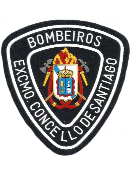 Bomberos Excmo. Concello de Santiago de Compostela parche insignia emblema distintivo Fire Dept 