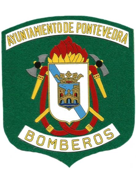 Bomberos Ayuntamiento de Pontevedra parche insignia emblema distintivo 