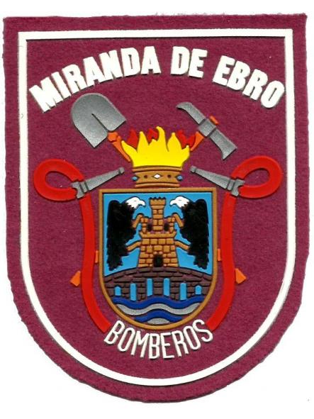 Bomberos Miranda de Ebro Servicio contra incendios y salvamento parche insignia emblema distintivo Fire Dept