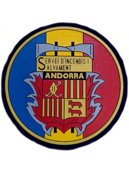 Bomberos de Andorra Servicio de Prevención y Extinción de Incendios parche insignia emblema distintivo
