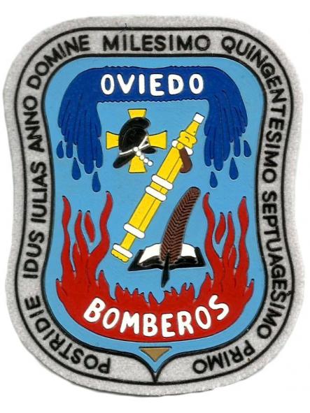Bomberos de Oviedo Asturias Servicio contra incendios y salvamento parche insignia emblema distintivo [0]