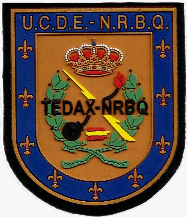 Policía Nacional Tedax NRBQ Desactivación de explosivos y ataques bacteriológicos químicos parche insignia emblema ecusson patch bomb squad