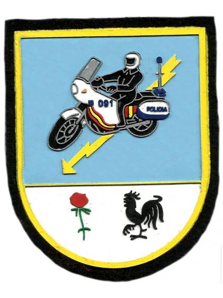 Policía Nacional CNP Alazanes patrulla de motos parche insignia emblema distintivo
