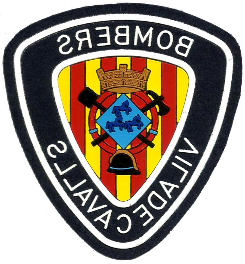 Bomberos Viladecavalls escrito al reves parche insignia emblema distintivo