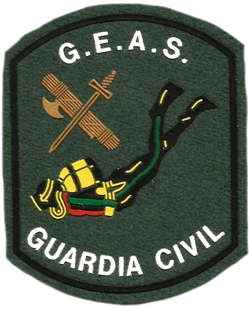 Guardia Civil GEAS Grupo Especial Acciones Subacuáticas parche insignia emblema diver patch ecusson 