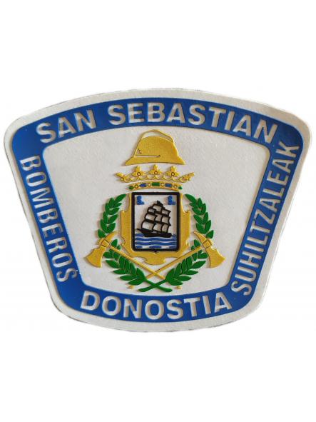 Bomberos de San Sebastián Donostia Suhiltzaleak parche insignia emblema distintivo fire dept pompiers