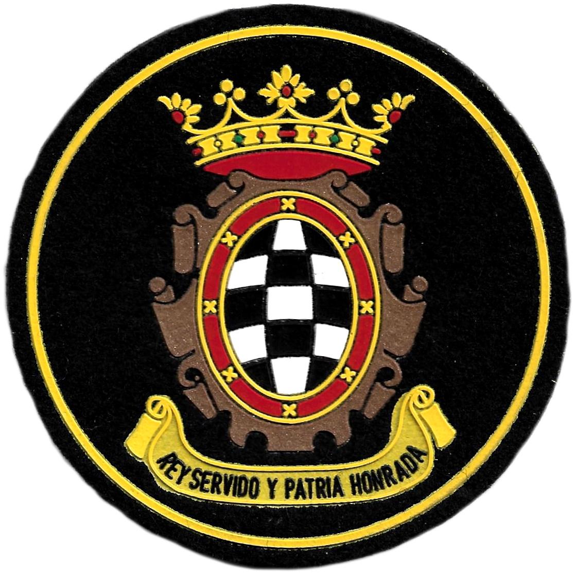 Armada Española Fragata Álvaro de Bazán Rey servido y patria honrada parche insignia emblema del ejército