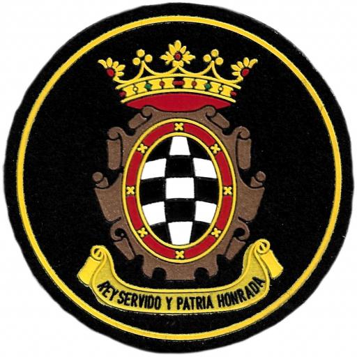 Armada Española Fragata Álvaro de Bazán Rey servido y patria honrada parche insignia emblema del ejército [0]