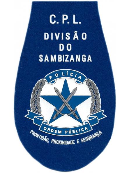 POLICÍA DE ORDEN PÚBLICO DE ANGOLA DIVISIÓN DE SAMBIZANGA PARCHE INSIGNIA EMBLEMA DISTINTIVO  [0]