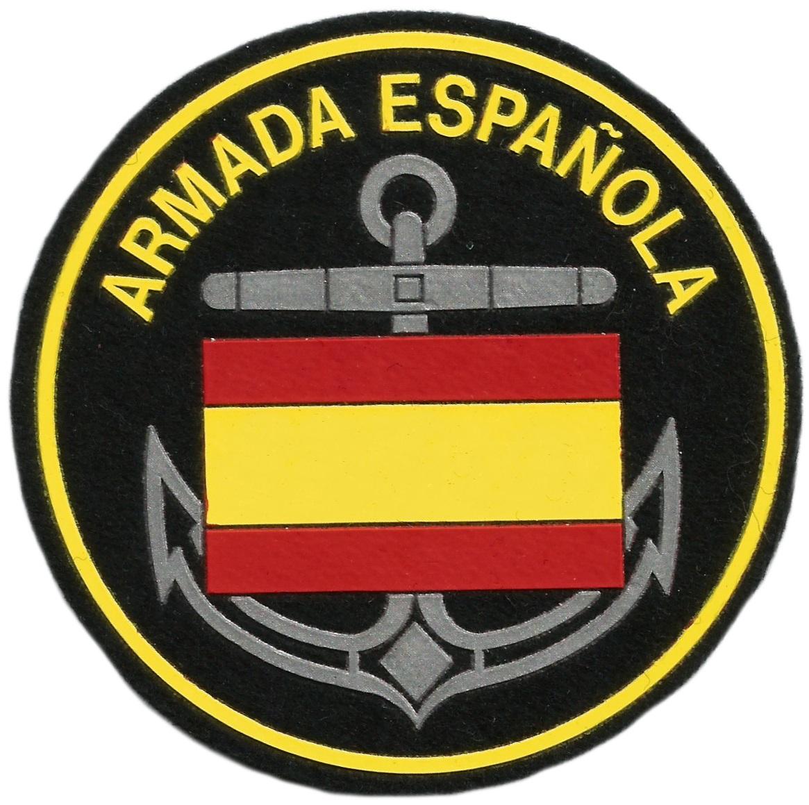 Ejercito Armada Española con bandera y ancla parche insignia emblema Navy 