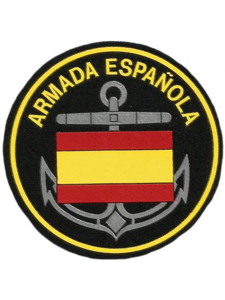 Ejercito Armada Española con bandera y ancla parche insignia emblema Navy 