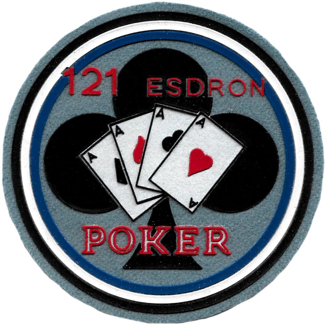Ejército del Aire Escuadrón 121 póker parche insignia emblema distintivo ecusson patch Air Force