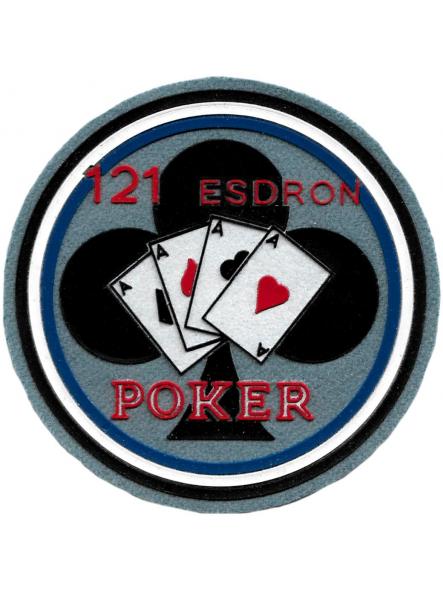 Ejército del Aire Escuadrón 121 póker parche insignia emblema distintivo ecusson patch Air Force [0]
