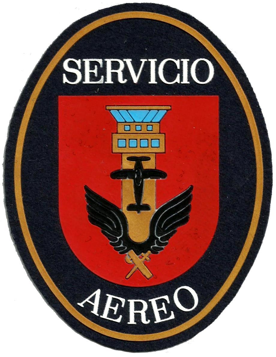 Guardia civil servicio aéreo antiguo modelo parche insignia emblema distintivo