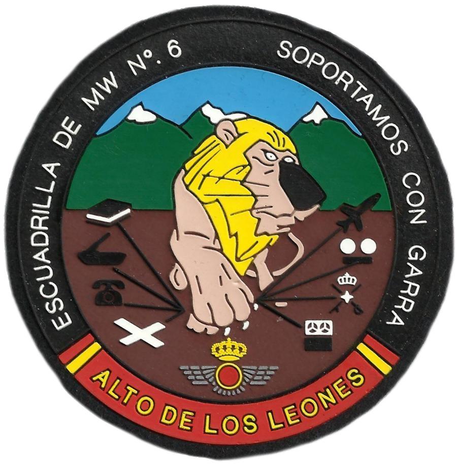 Ejército del aire escuadrilla mw 6 soportamos con garra parche insignia emblema distintivo