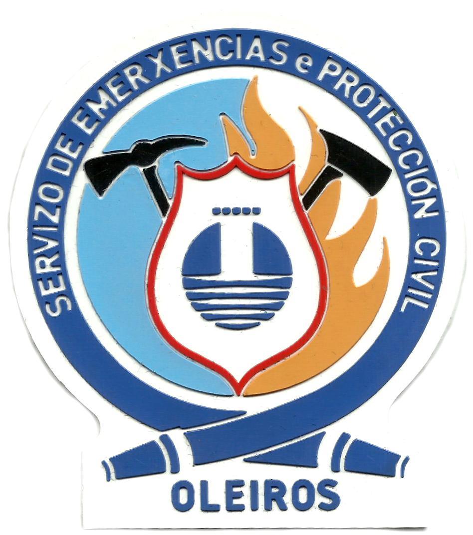 Bomberos servicio extinción de incendios y salvamento de Oleiros parche insignia emblema distintivo