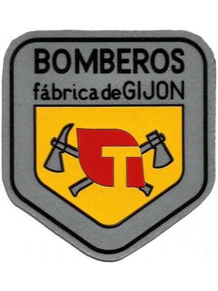 Bomberos fábrica tabacalera Gijón parche insignia emblema distintivo