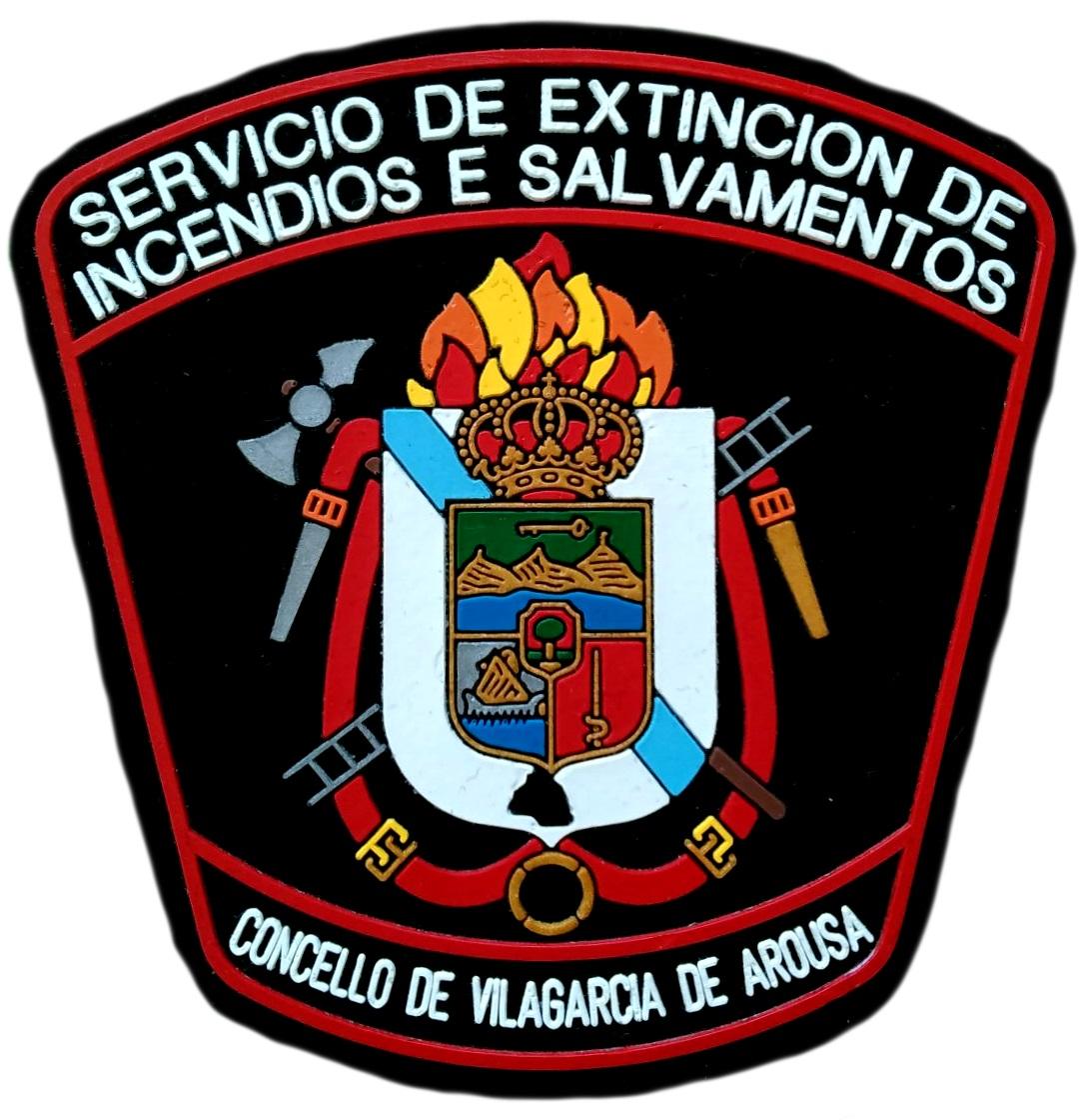 Bomberos servicio extinción de incendios y salvamento de Vilagarcía de Arousa parche insignia emblema distintivo