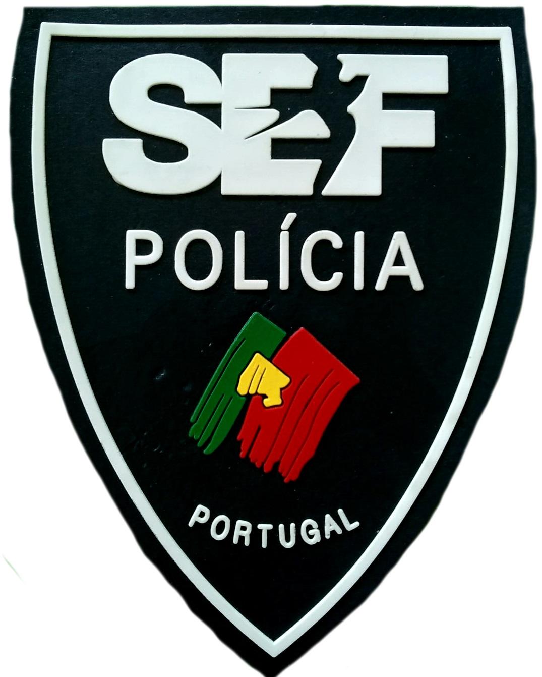 Policía de Portugal SEF Servicio de Extranjería y Fronteras parche insignia emblema distintivo police dept
