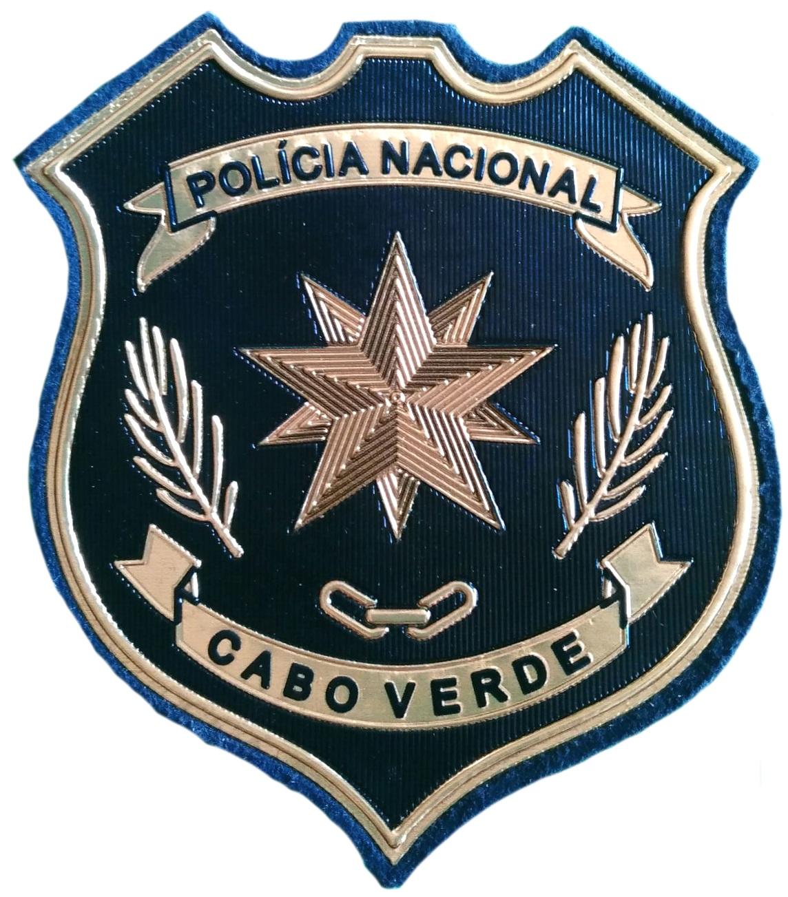 Policía nacional Cabo Verde modelo dorado Jefatura parche insignia emblema patch ecusson police