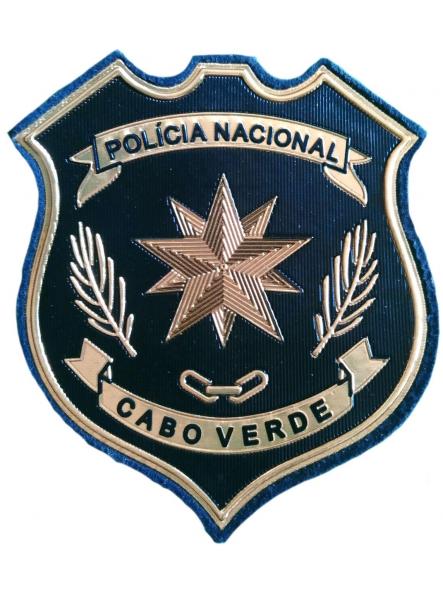 Policía nacional Cabo Verde modelo dorado Jefatura parche insignia emblema patch ecusson police