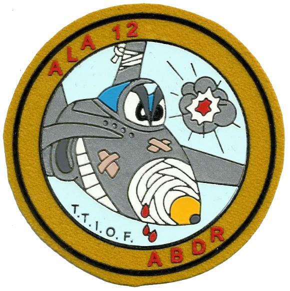 Ejército del Aire Ala 12 abdr parche insignia emblema distintivo Air Force