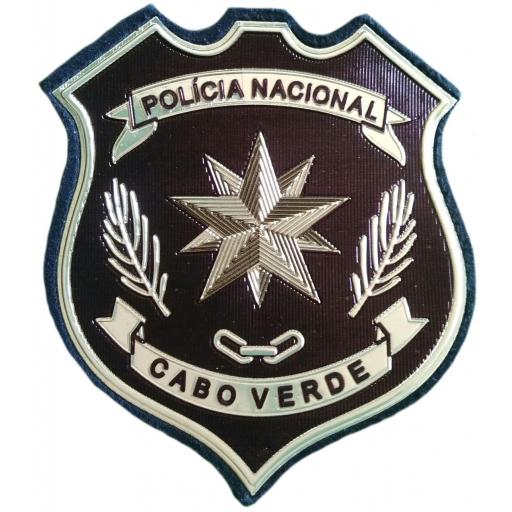 Policía nacional de Cabo Verde modelo plateado parche insignia emblema distintivo [0]