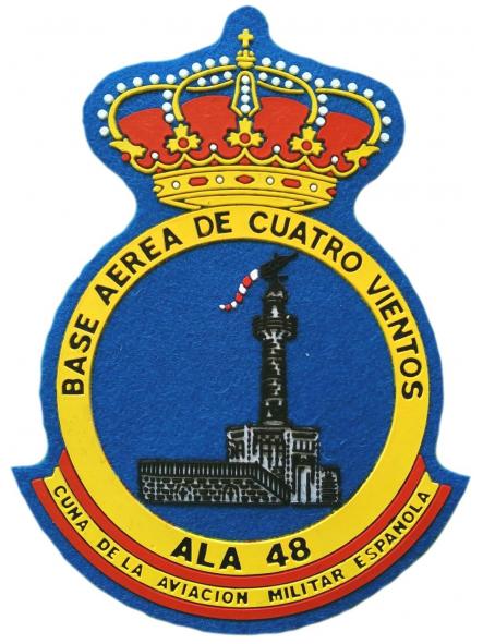 Ejército del Aire Ala 48 Base Aérea de Cuatro Vientos parche insignia emblema distintivo Air Force