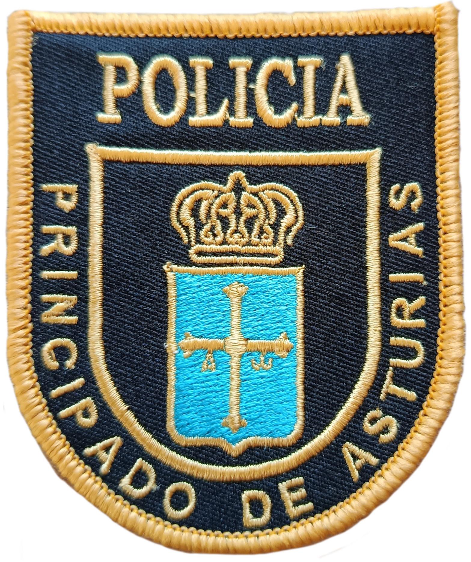 Policía nacional CNP unidad adscrita al principado de Asturias parche insignia emblema distintivo