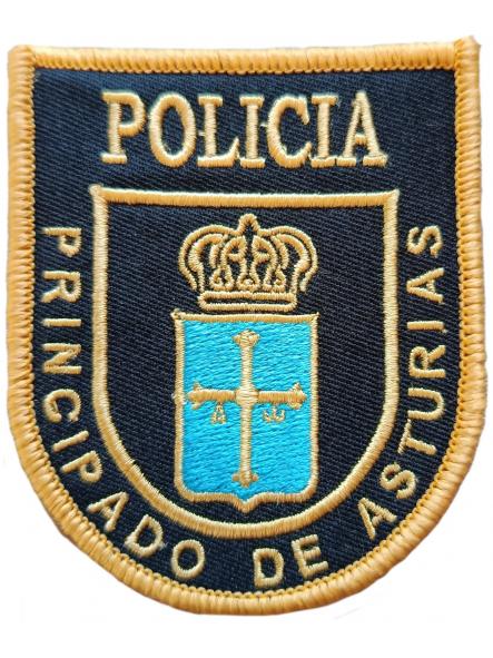 Policía nacional CNP unidad adscrita al principado de Asturias parche insignia emblema distintivo