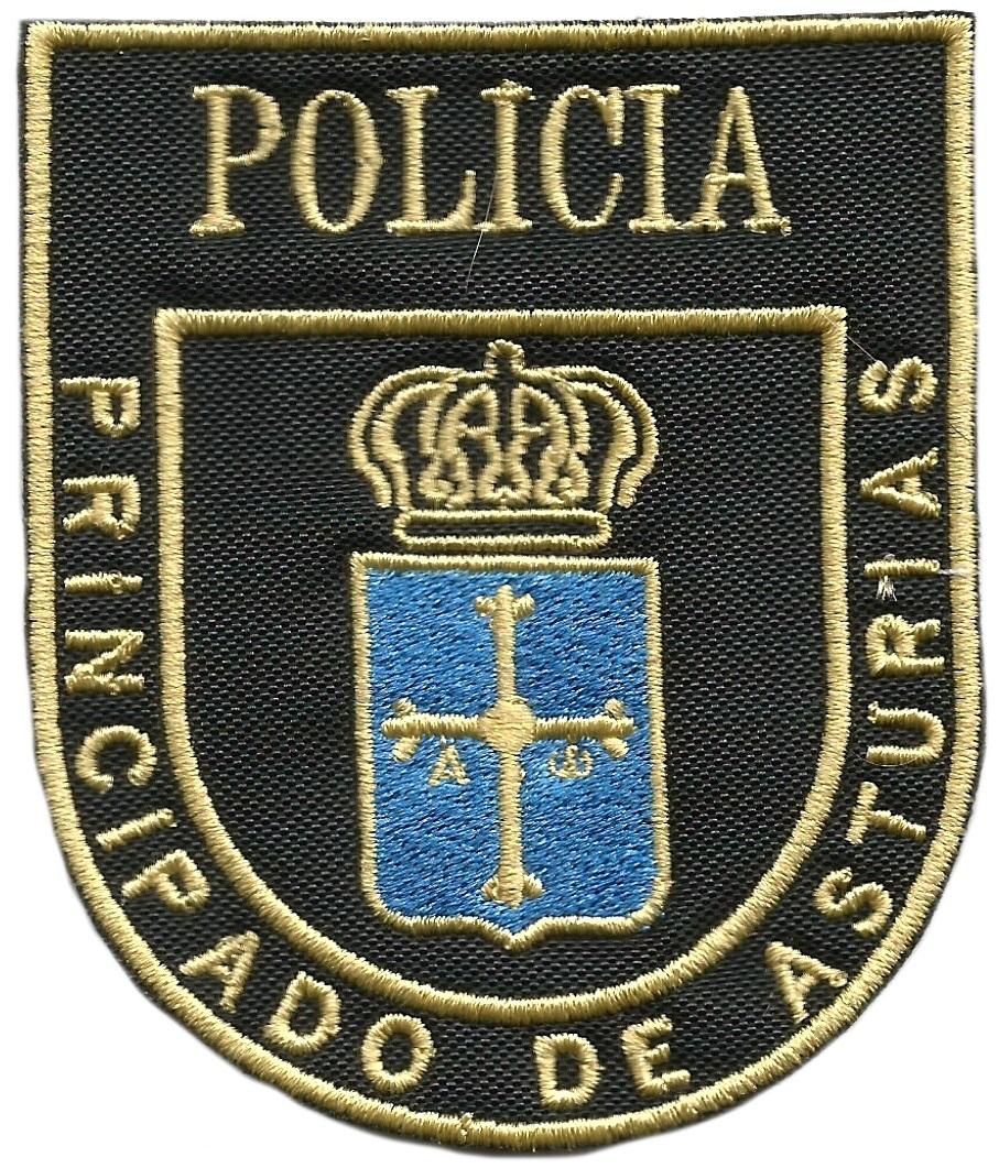 Policía nacional CNP unidad adscrita al principado de Asturias parche insignia emblema distintivo