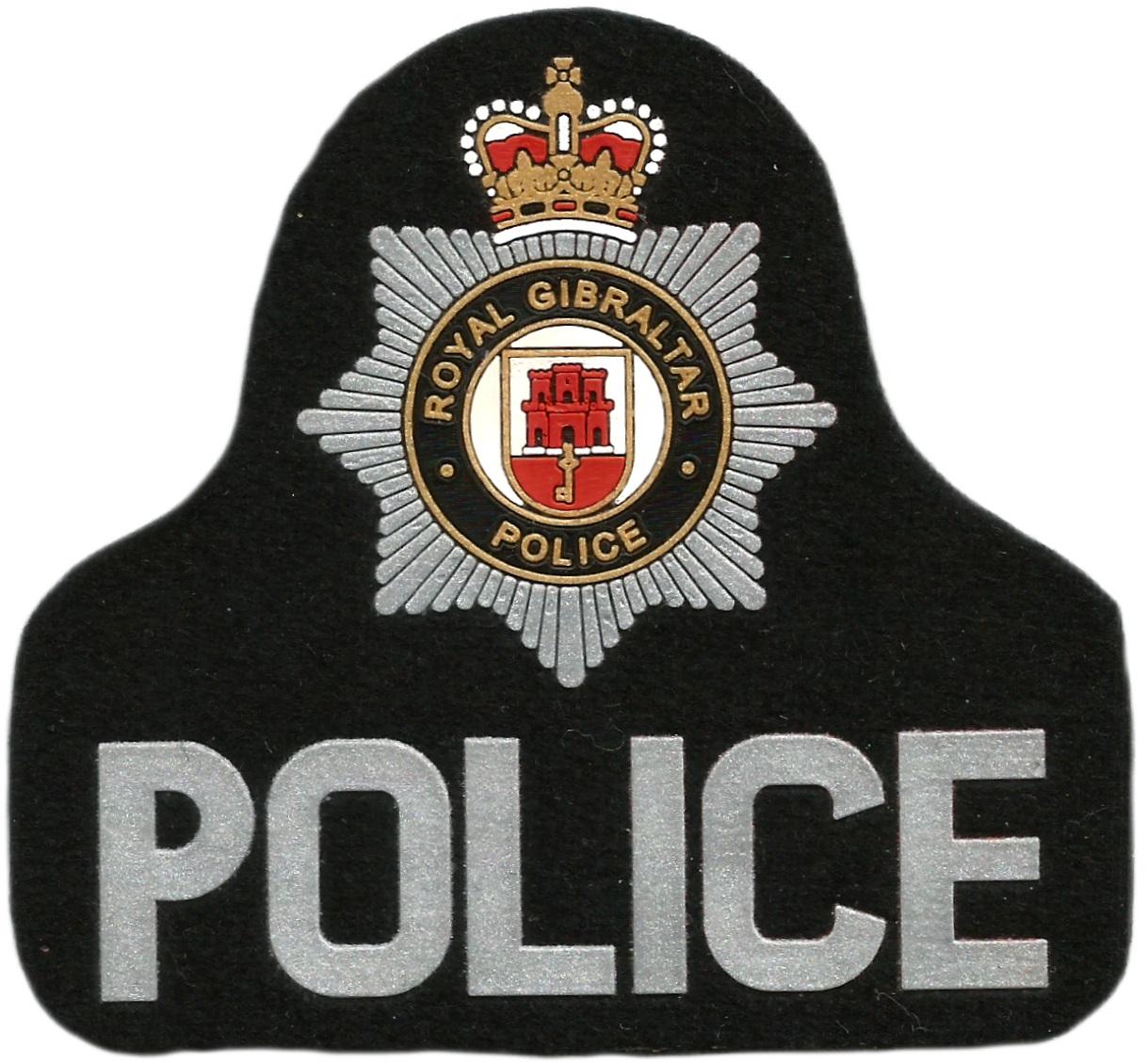 Policía de Gibraltar Royal Police parche insignia emblema distintivo