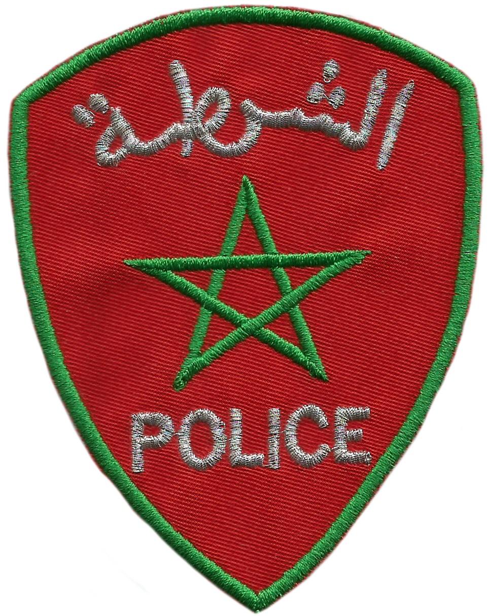 Policía Nacional de Marruecos parche insignia emblema distintivo